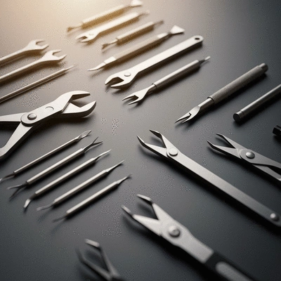 Gros plan sur les outils d'un serrurier professionnel