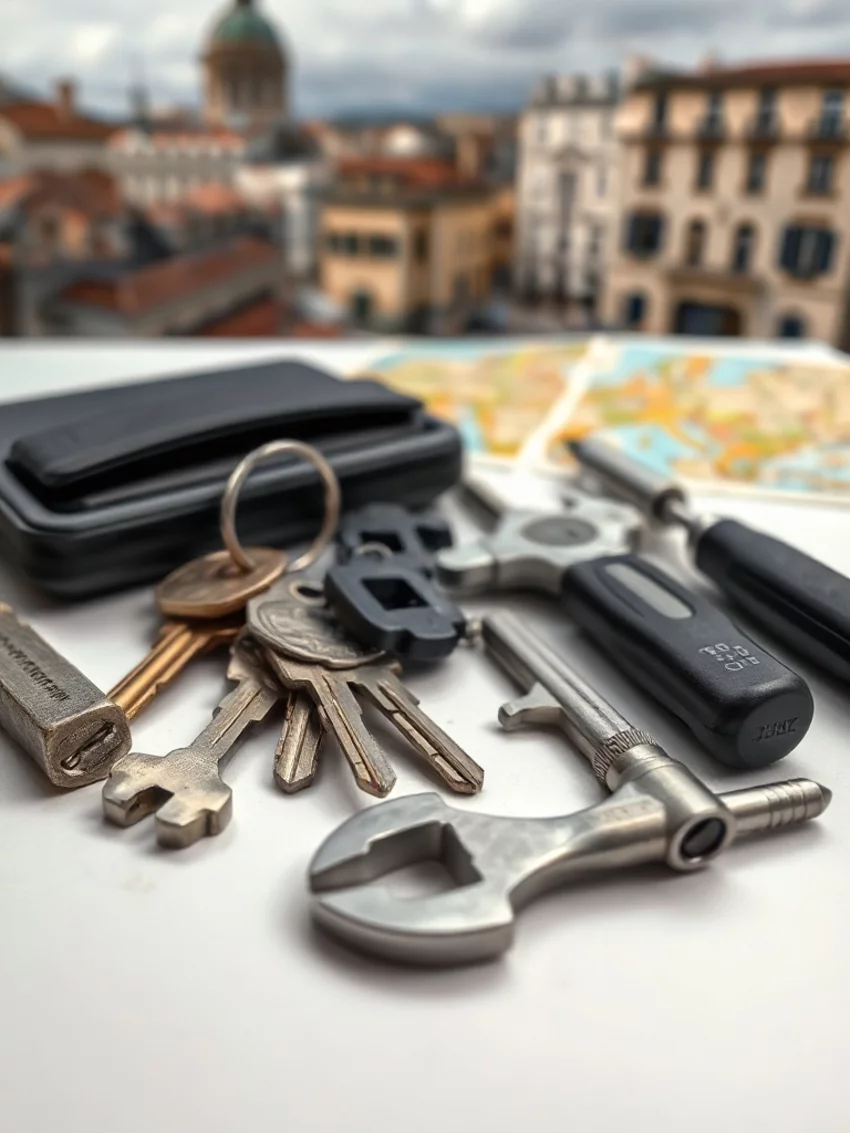 Outils de dépannage d’un serrurier