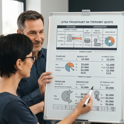 Client recevant un devis transparent d'un serrurier professionnel